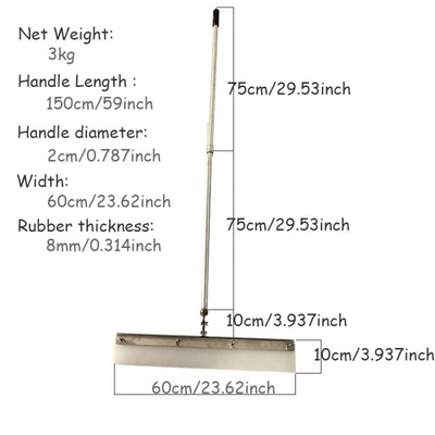 Rubber squeegee for spu and acrylic painting installation