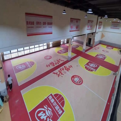 Terrain de basket en érable PVC