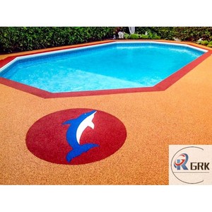 Anti-slip swimming pool surrounds flooring wear resistant bright-colored