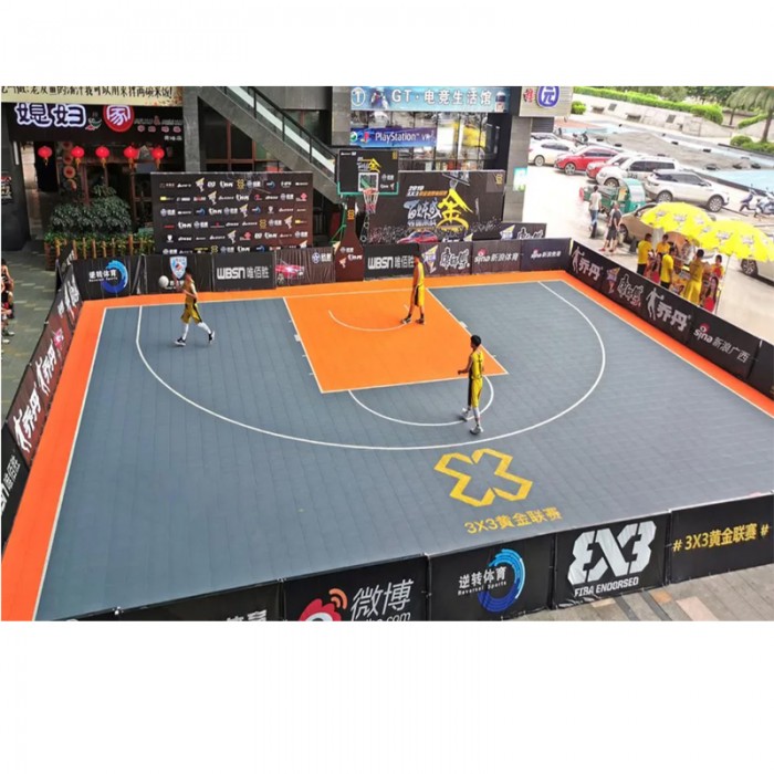 Movable 3X3 basketball court