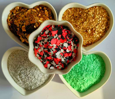 Epoxy decorative flakes blend color chip