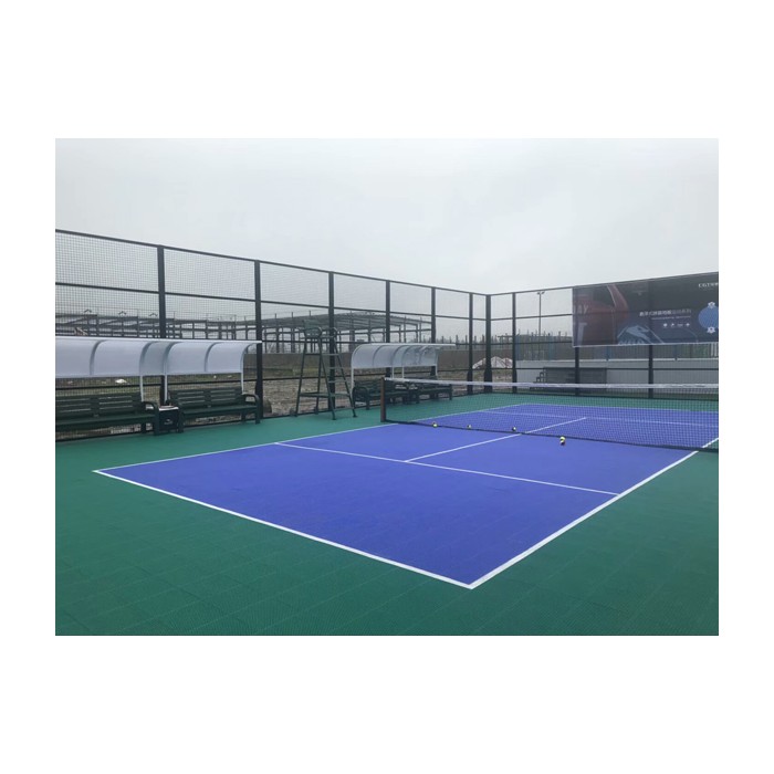 Suspended tennis court floor