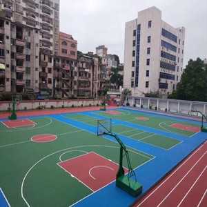 5 layers Basketball Court Painting