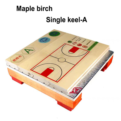 Natural wooden basketball court dedicated maple floor