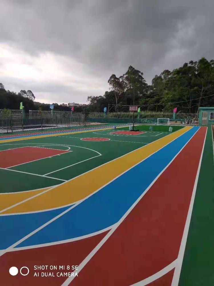 Acrylic paint athletic track